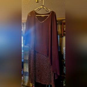 Burgundy dress